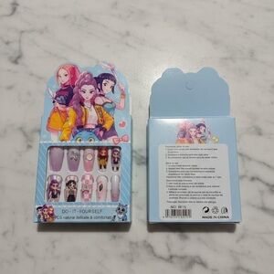 KPOP Inspired Press On Nails Set – Pink Anime Style – DIY Artificial Nails Kit